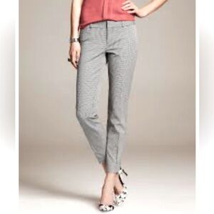 Banana Republic Sloan Fit Stretch Ankle Trouser‎ Pants. Houndstooth, Women's 6